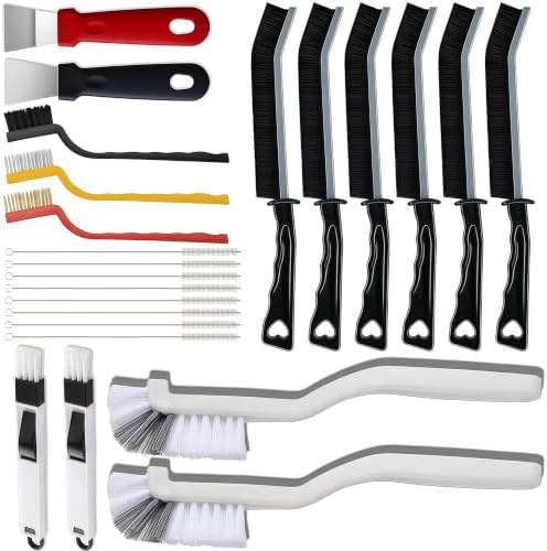 23Pcs Crevice Cleaning Brush Set, Hard Bristle Scrub Brushes Tools by Unimart
