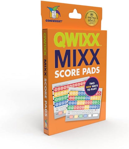 Gamewright Qwixx Mixx - Genuine Enhanced Game Play Add-On Replacement Scorecards for Qwixx - A Fast Family Dice Game, 8 + years