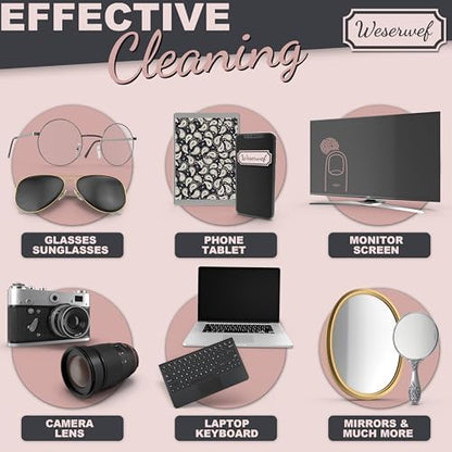 WESERWEF Design Microfiber Glasses Cleaning Cloth – Premium Cleaning Cloth - Image 4