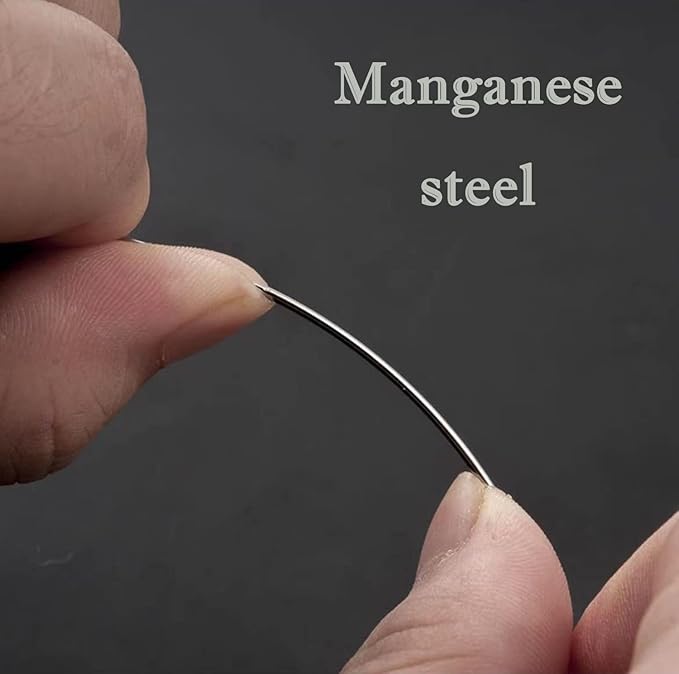Marcobrothers 6" Professional Upholstery Large Eye Long Needle Easy to Thread,Used for Furniture Weaving Leather Hand Sewing. (6 inch)