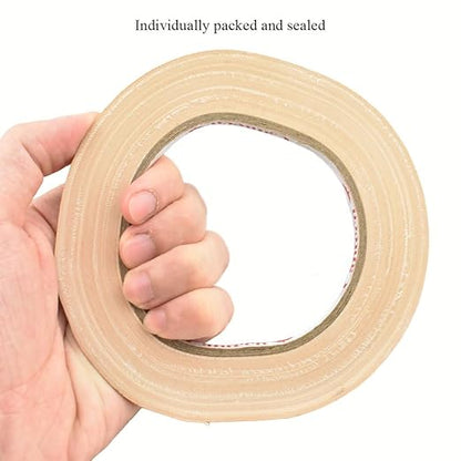 HAHIYO Light Brown 0.25Inch Wide Floral Tape, Waterproof Florist Tape Flower Wrap Adhesive Waterproof Decorative Tape for Bouquet Stem Wrapping Flower Arranging Craft, 2Rolls 200Feet/66Yard Total