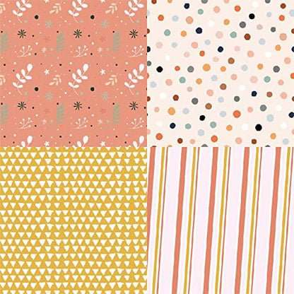 Woodland Animal Print Scrapbook Paper Pad, 6x6 inches, 24 Sheets, Earth Tones, Square, Single-Sided, Perfect for Scrapbooking