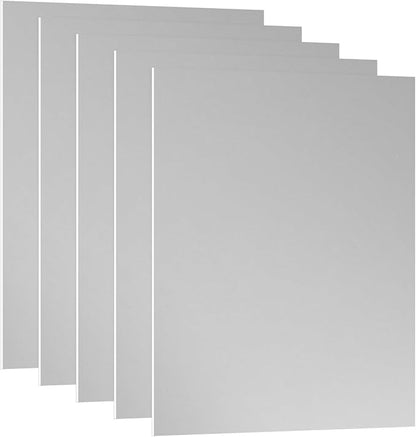 PATIKIL 3.3x2.1x1/32inch Anodized Aluminum Sheet, 5Pcs Metal Rectangle Aluminum Plate 0.8mm Thick Engraving Blanks for Laser Engraving DIY Decorative Crafting Home Decoration, Silver Tone