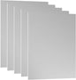 PATIKIL 3.3x2.1x1/32inch Anodized Aluminum Sheet, 5Pcs Metal Rectangle Aluminum Plate 0.8mm Thick Engraving Blanks for Laser Engraving DIY Decorative Crafting Home Decoration, Silver Tone
