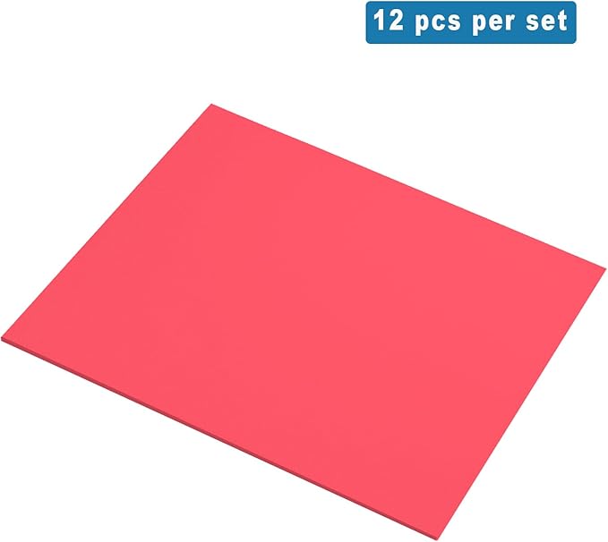 QIDIWIN EVA Foam Craft Sheets - 9x12 Inch 2mm Thick Versatile Non-Adhesive Foam for DIY, Cosplay, Scrapbooking, Classroom Projects - Durable, Flexible, Perfect for Crafting, 12 Pack(Red)