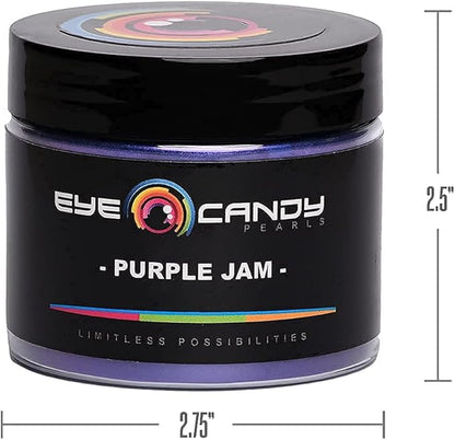 Eye Candy Pigments Premium Purple Mica Powder - Purple Jam (50gr) - for Epoxy, Resin, Soap, Paint, Woodworking, Acrylic Pouring, Bath Bombs, Fishing Lures - DIY Arts and Crafts Additive