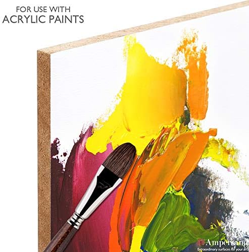 Ampersand Art Supply Wood Gesso Art Painting Panel: Canvas Texture, 3/8 Inch Depth, 6" x 6"