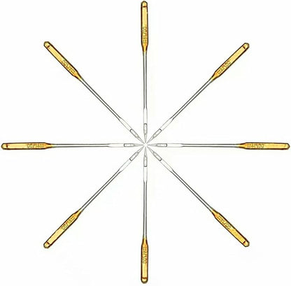 10 Pcs Sewing Machine Needles,Big Eye Universal Sewing Machine Home Sewing Macine Size 16 Sewing Notions and Supplies, Universal Sewing Machine Needles (Golden)