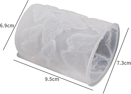 Cylinder Molds Silicone Wave Spiral Candle Mold - Silicone Resin Casting Molds for Candle & Resin & Soap Craft Supplies (cr-Petal-x5)