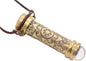 RII Brass Teleidoscope/Kaleidoscope Pandent with leather Cord Necklace, Etched Mandala Pattern Locket, Pocket Scope -A unique Gift for Loved Ones