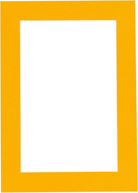 11x14 Mat Bevel Cut for 8.5x11 Photos - Acid Free Golden Orange Precut Matboard - For Pictures, Photos, Framing - 4-ply Thickness