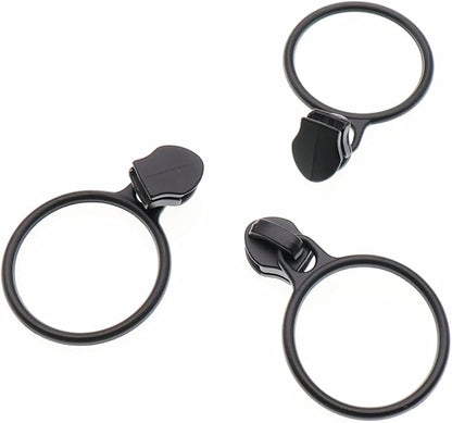 Leekayer #5 Black Nylon Coil Zippers by The Yards Bulk 10 Yards with 25pcs Black Ring Pull Sliders for DIY Tailor Sewing Craft,Luggage,Dress,Sofa Cushion,Pillow,Bag