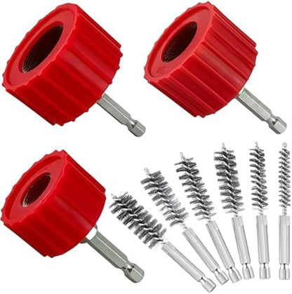 Heavy Duty Copper Pipe Cleaner & Bore Brush Kit 1/2" & 3/4" & 1" Copper Pipe by Unknown