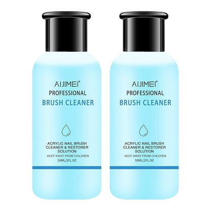 AIJIMEI Acrylic Nail Brush Cleaner Acrylic Brush Cleaners Liquid Acrylic Paint Brush Cleaner Nails Artist Acrylic 120ml/4 FL.OZ