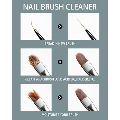 AIJIMEI Acrylic Nail Brush Cleaner Acrylic Brush Cleaner Liquid Acrylic Paint Brush Cleaner Nails Artist Acrylic Brush Cleaner 58ml 2.1 FL.OZ