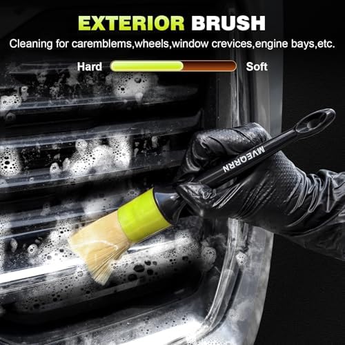 MVEQRRN 7PCS Car Detailing Brush Set, Boars Hair Detail Brush kit - Image 5