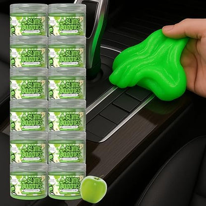Slime Buddies Car Detailing Slime, Apple 12 Pack. Reusable Dust Remover by SlimeBuddies