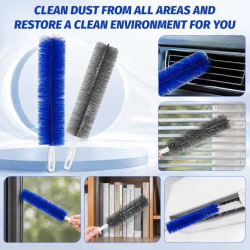 2Pcs Bendable Microfiber Head, Fan Cleaning Brush Bendable Cobweb Duster - Image 3