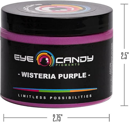 Eye Candy Pigments Premium Purple Mica Powder - Wisteria Purple (50gr) - for Epoxy, Resin, Soap, Paint, Woodworking, Acrylic Pouring, Bath Bombs, Fishing Lures - DIY Arts and Crafts Additive