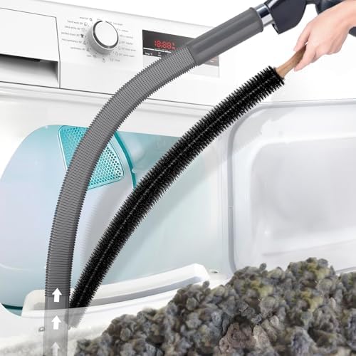 PetOde 2Pcs Dryer Vent Cleaner Kit Universal Vacuum Hose Attachment & Brush by PetOde