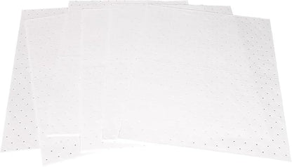 PONO 15x20 in Oil Absorbent Pads, 200 Pcs White Heavy Weight Oil-Only Absorbent Pad,Used for Oil Spill Cleaning in Garage Workshop, Reusable, Washable, Durable