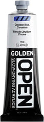 OPEN Slow-Drying Acrylics by GOLDEN, Cerulean Blue Chromium, 5 fl oz. tube, Professional Acrylic Paint, Semi-Transparent