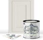 ALL-IN-ONE Paint, Durable cabinet and furniture paint. Built in primer and top coat, no sanding needed. Includes our 30 featured color card - Almond (off white with tan undertone), Quart