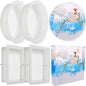 4 Resin Coaster Molds, Square Round Coaster Resin Molds, Small Coaster Silicone Molds for Resin Casting