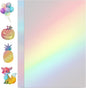 Holographic Sticker Paper, 24 Sheets Transparent Holographic Laminate Vinyl Sheets, Clear Overlay Lamination Sticker Film Self Adhesive Waterproof with Rainbow Patterns - 8.5 x 11 Inch (Laser Style)