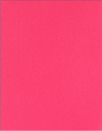 PA Paper Accents Stash Builder Cardstock 8.5" x 11" Hot Pink, 65lb Colored cardstock Paper for Card Making, Scrapbooking, Printing, Quilling and Crafts, 25 Piece Pack