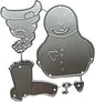 Mvchifay Cutting Dies for Card Making Metal Die-Cuts Scrapbooking Tool Hollow Frame DIY Craft Punch Template Embossing for Paper Album Decor (6 Pcs Snowman-9.4x6.2cm)