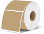 iEager Brown Square Thermal Label Stickers, 2"x2" Self-Adhesive Square Direct Thermal Labels with Perforation Line, 500 Sheets/Roll