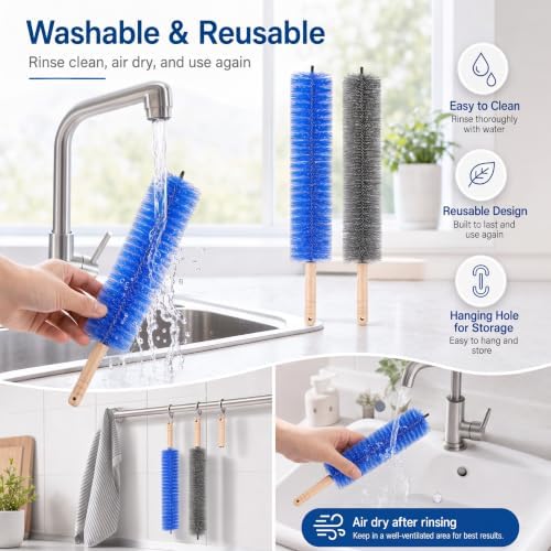 Fan Cleaning Brush, 2 Pack Bendable Microfiber Duster - Image 4