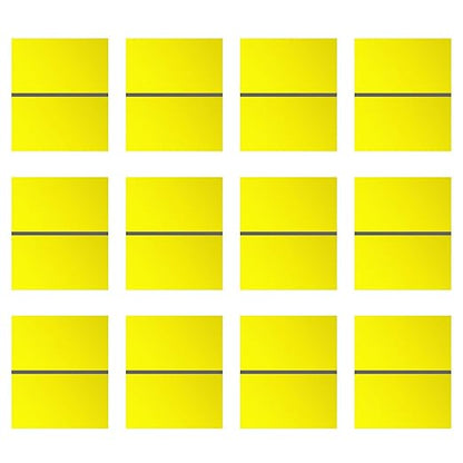 Laser Engraving Blank ABS Double Color Plastic Sheet, 11.8x6.49x0.05 inch Materials Double Color Plastic Sheet for Interior Signs, Badges, DIY Carving Pack of 12 (Yellow)