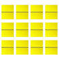 Laser Engraving Blank ABS Double Color Plastic Sheet, 11.8x6.49x0.05 inch Materials Double Color Plastic Sheet for Interior Signs, Badges, DIY Carving Pack of 12 (Yellow)