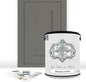 ALL-IN-ONE Paint, Durable cabinet and furniture paint. Built in primer and top coat, no sanding needed. Includes our 30 featured color card - Woodlands (muted, earthy, mossy green), Gallon