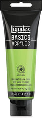 Liquitex BASICS Acrylic Paint, 118ml (4-oz) Tube, Brilliant Yellow Green