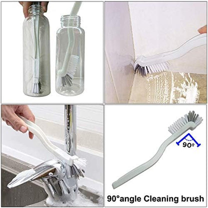 Crevice Cleaning Brush Set, Hard Bristle Grout Scrub Brushes - Image 2