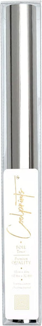 Coolprints Foil for Laminator and Laser Printer, Foil for Toner, Basic Colors, Roll of 12.6 Inches x 32.8 Feet (Silver)