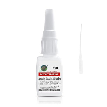 Jewelry Glue 20g, Crystal Glue, Adhesive for Jewelry, Crystal. Instantly Strong Adhesive for bonding Jewelry, Crystal, DIY, Rhinestone, Pearl, Gemstone, Necklace, Bracelet, Earring, Ring.
