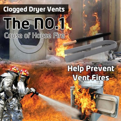 PetOde 2Pcs Dryer Vent Cleaner Kit Universal Vacuum Hose Attachment & Brush - Image 7