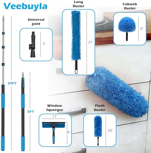 20FT Reach Extendable Ceiling Duster Kit - Image 2