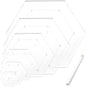 7 Pieces Hexagon Quilting Template with Tailors Chalk Pencil,Acrylic Quilting Rulers Templates with 1/4 Seam Allowance for DIY Sewing Crafts Including 1 Inch,1.5 Inch,2 Inch,3 Inch,4 Inch,5 Inch