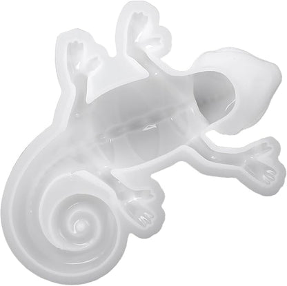 Lizard Animal Cylinder Candle & Resin Mold - Resin Casting Silicone Molds for Home Decor & Candle Making Wave Spiral Mold