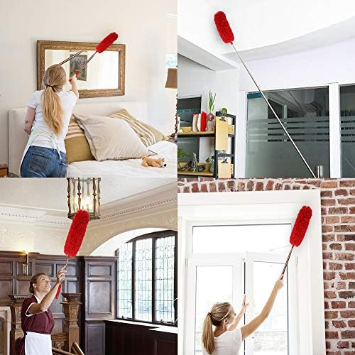 DELUX Microfiber Feather Duster Extendable Cobweb Duster - Image 5