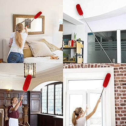 DELUX Microfiber Feather Duster Extendable Cobweb Duster - Image 5