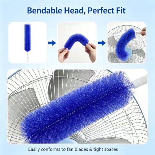 Bendable Fan Dust Cleaner Brush, Mixed Duster Tool - Image 3