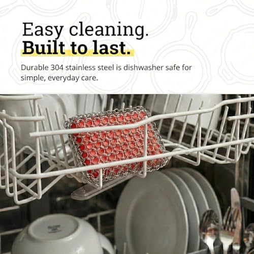 Lodge Chainmail Scrubbing Pad, Stainless Steel - Image 3