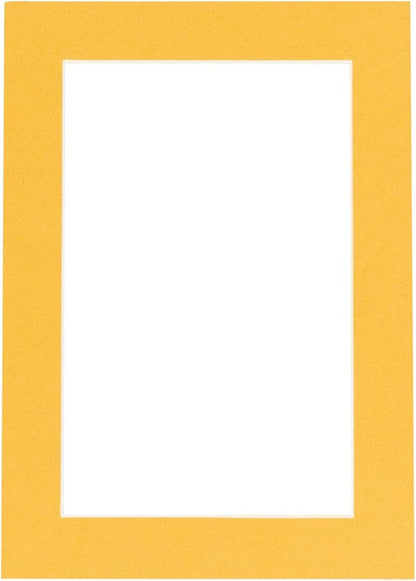 Poster Palooza 8x10 Mat Bevel Cut for 6x8 Photos - Acid Free Topaz Orange Precut Matboard - For Pictures, Photos, Framing - 4-ply Thickness