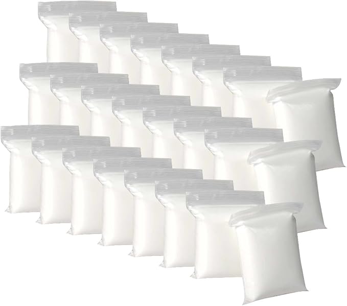 White Air Dry Foam Clay Total 8oz - Super Soft Modeling Clay for Kids Age 3-12, Ultra Light, Safe & Non-Toxic Molding Clay, Perfect for Arts & Crafts, Gift for Boys and Girls, 24-Set of 0.33oz Bags